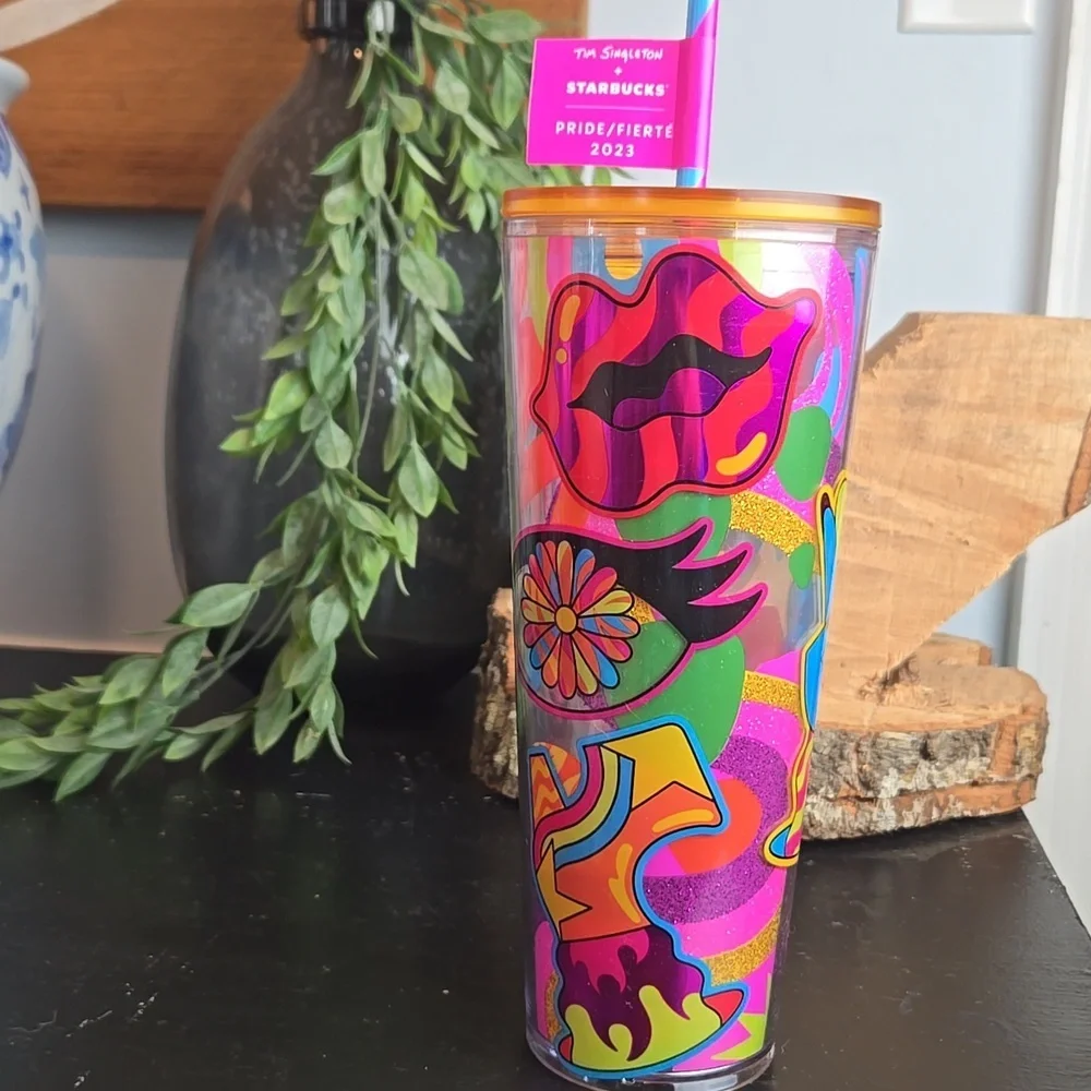 Starbucks Tumbler LOT-Tim Singleton 2023 Collection Item &2020 Rainbow Studded - Picture 14 of 17